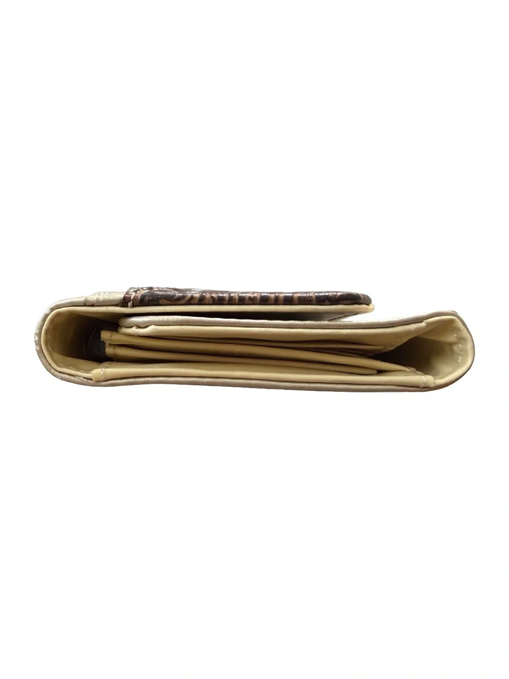 Y2K Faux Leather Western Cross Rhinestone Gold Wallet - Picture 5 of 7